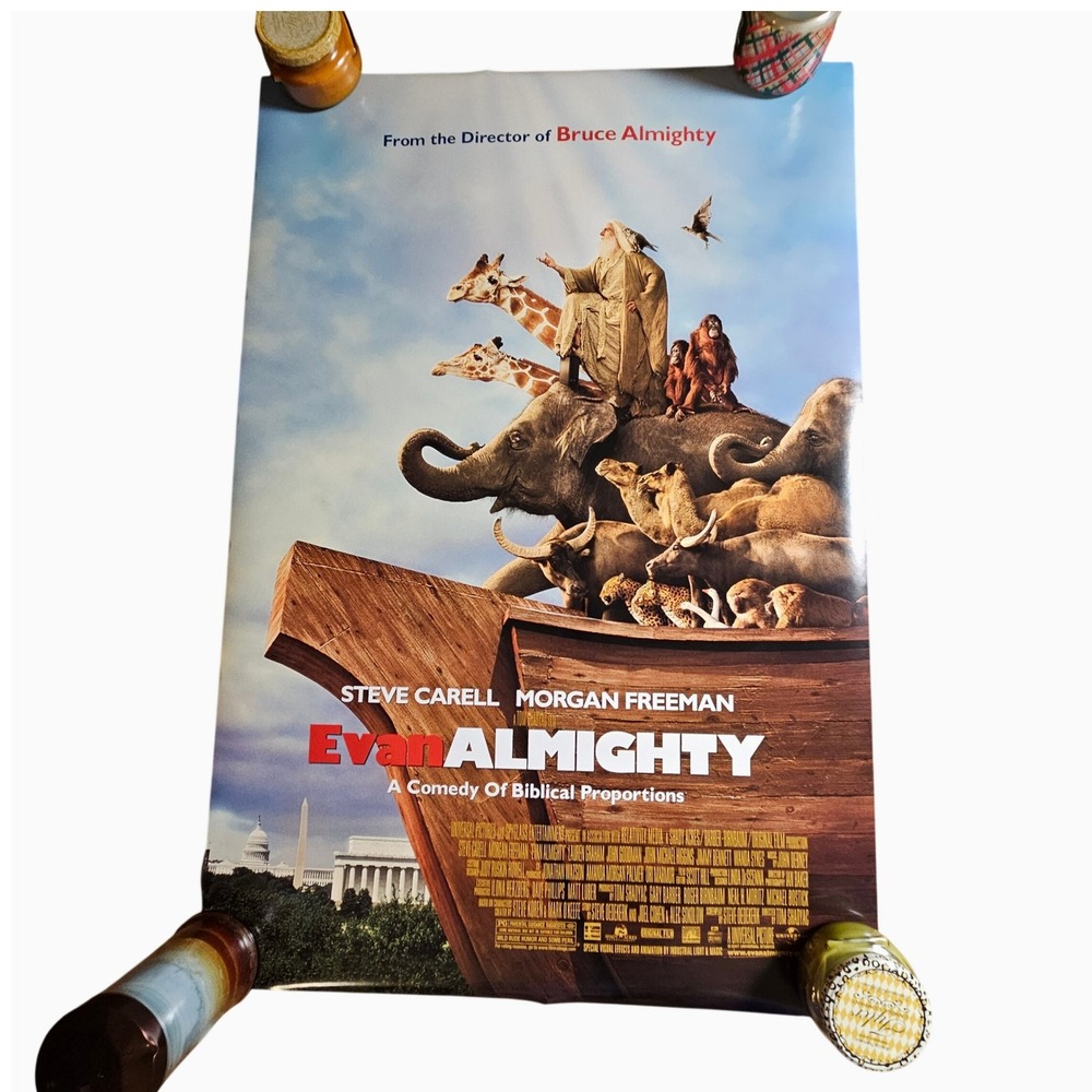 Evan Almighty 2007 Original Movie Poster 27x40 Steve Carell Morgan Freeman D/S
